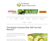 Tablet Screenshot of mastercleanseresults.net